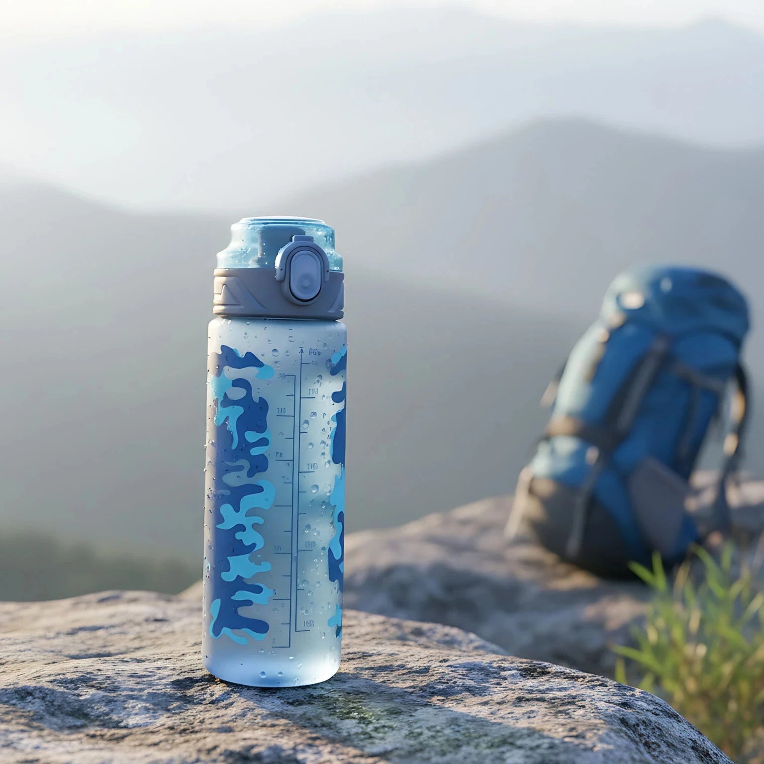 Military Style Sports Water Bottle | Camouflage Gym with Leakproof Bottle