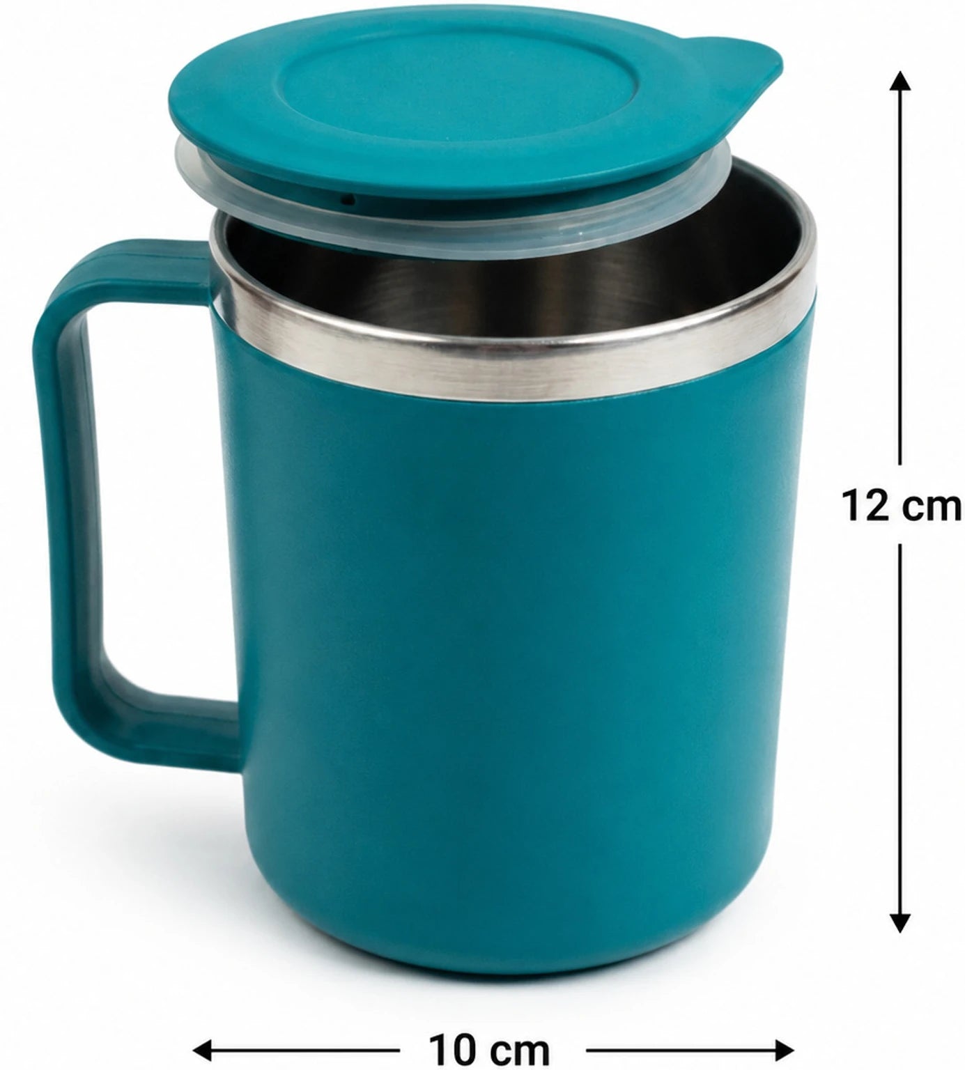 Fancy Stainless Steel coffee Blue Cup matte Finish & Travel mug unisex 400ml
