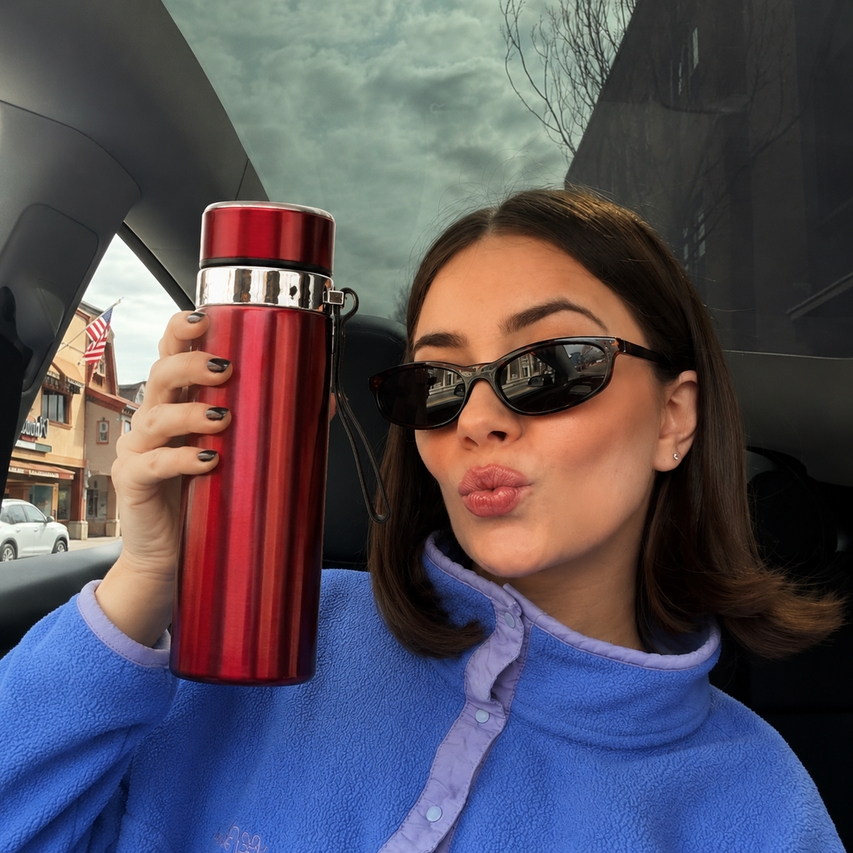 Stainless Steel thermal Coffee Flask for Office Red 800ml