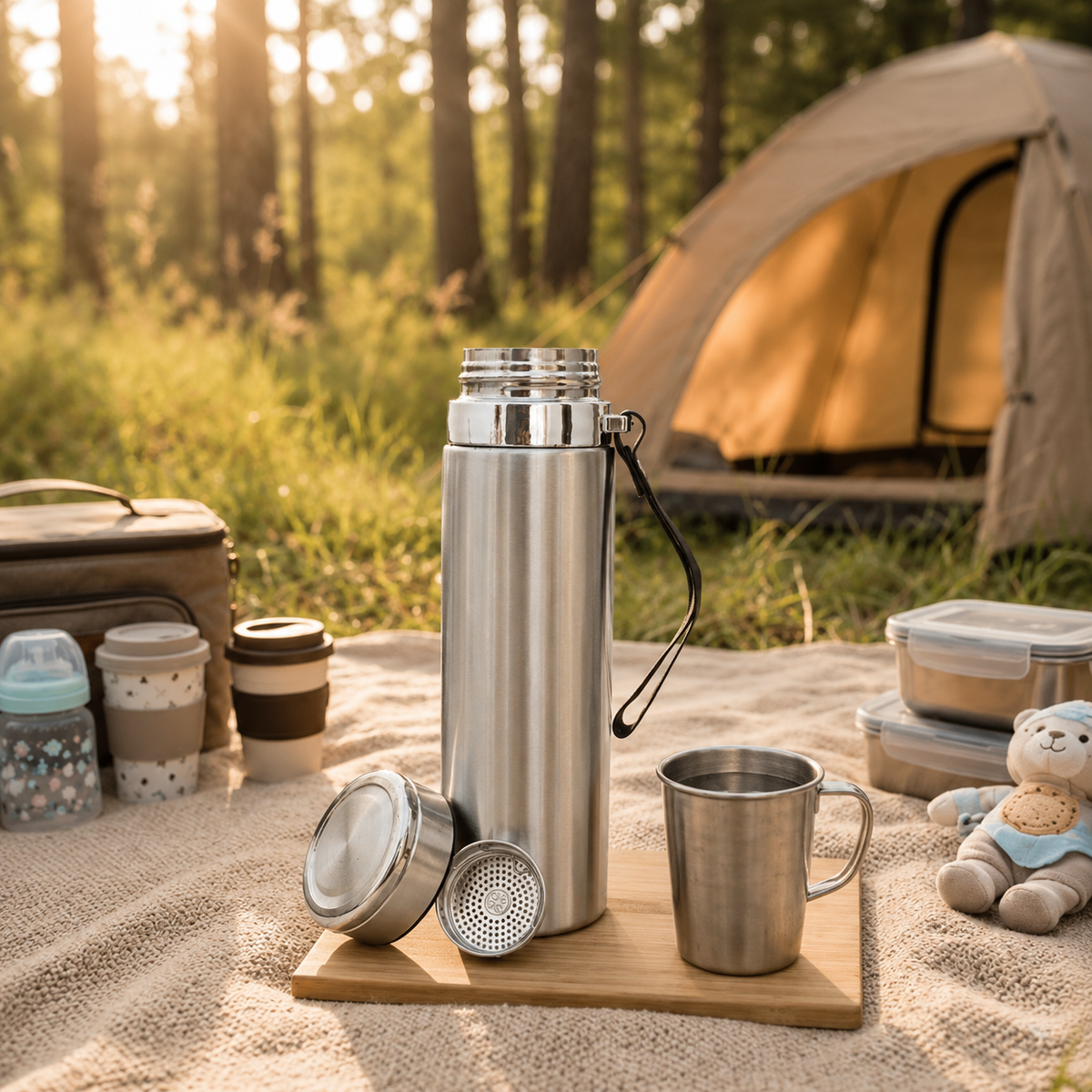Stainless Steel thermal Coffee Flask for Office sliver 800ml