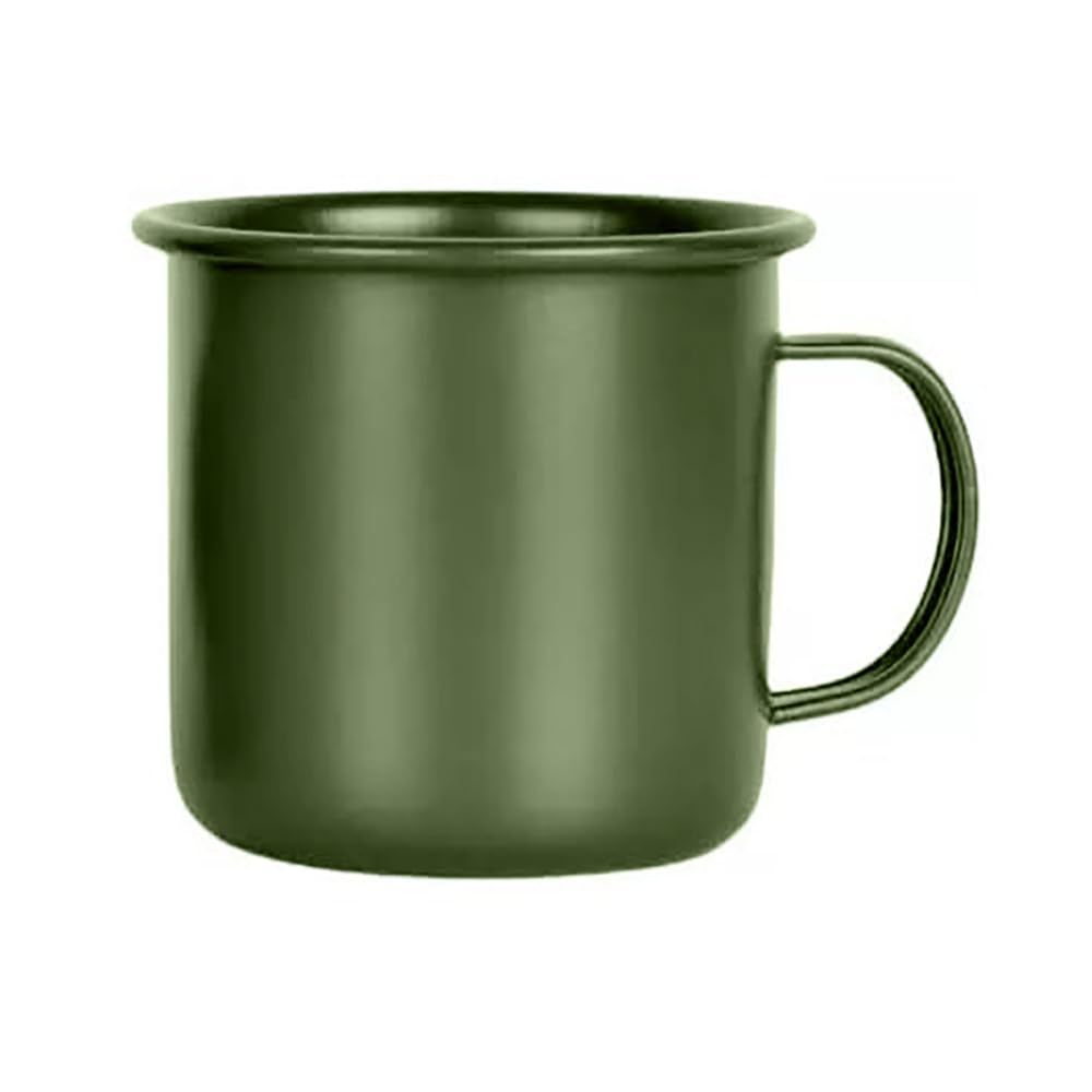 green enamel coffee mug