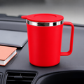Stainless Steel insulated coffee travel mug with lid Red 400ml