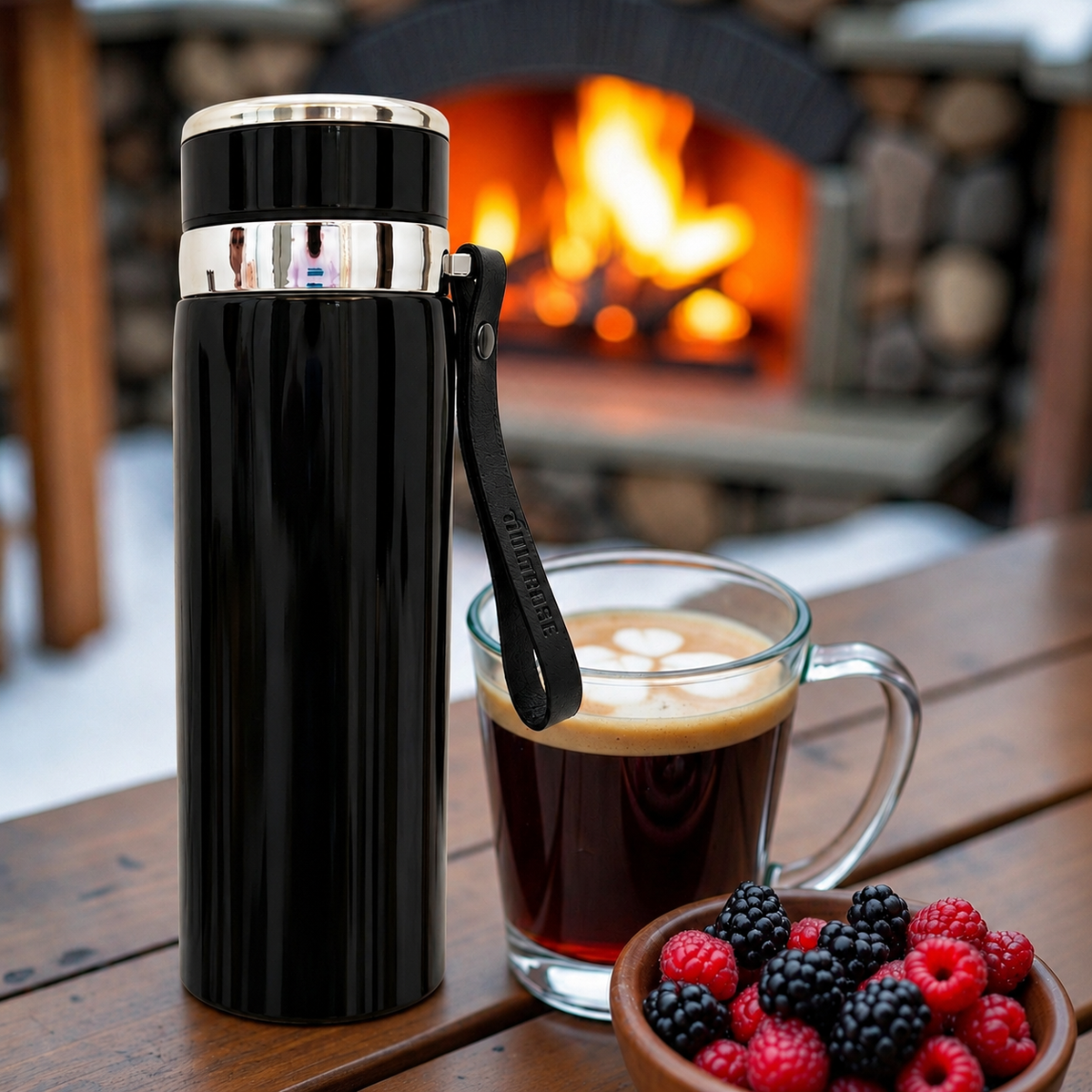 Stainless Steel thermal Coffee Flask for Office Black 800ml